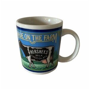 1993 Hershey's Chocolate Milk Coffee Mug Made on the Farm Cow Cup 10 oz Mug VTG
